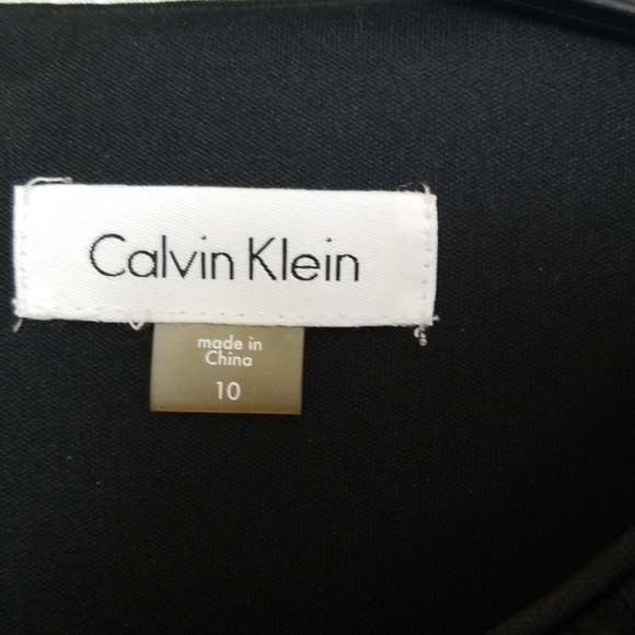 Calvin Klein Dress Sequin Fit and Flare Black - Picture 5 of 8